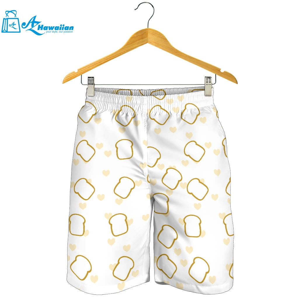 Bread Toast Pattern Print Design 01 Men Shorts