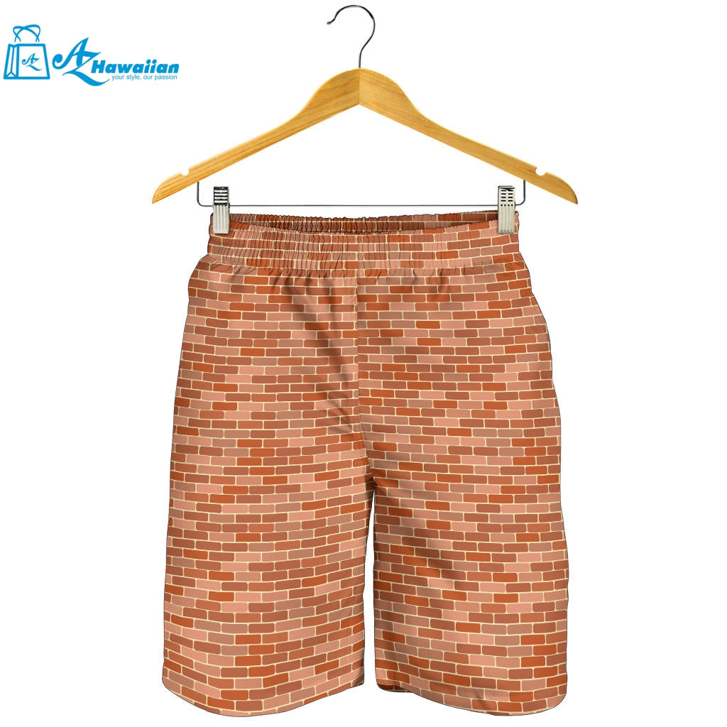 Brick Printed Pattern Print Design 02 Men Shorts