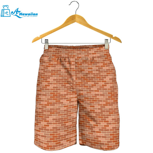 Brick Printed Pattern Print Design 02 Men Shorts