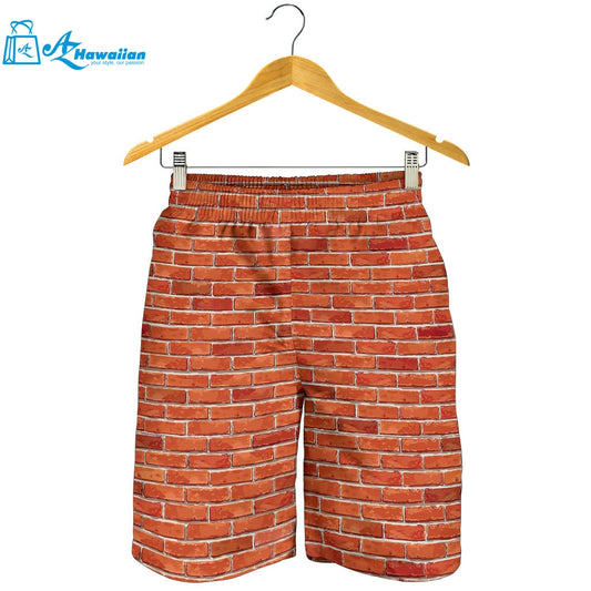 Brick Printed Pattern Print Design 03 Men Shorts