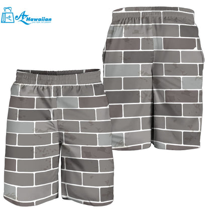 Brick Printed Pattern Print Design 05 Men Shorts