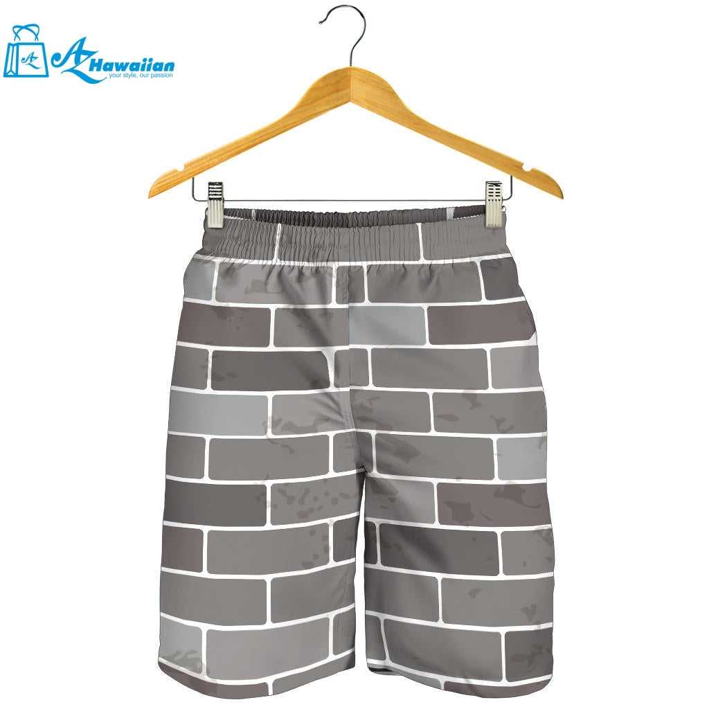 Brick Printed Pattern Print Design 05 Men Shorts