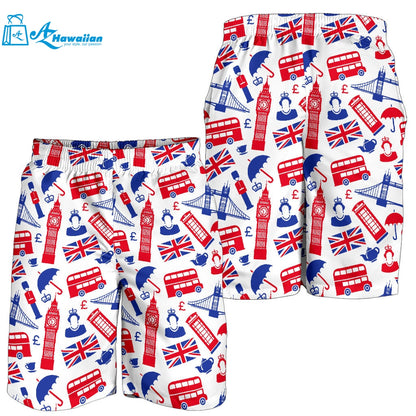 British Pattern Print Design 01 Men Shorts