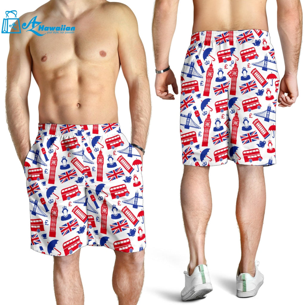 British Pattern Print Design 01 Men Shorts