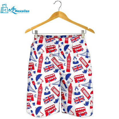 British Pattern Print Design 01 Men Shorts