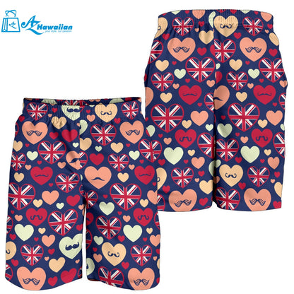 British Pattern Print Design 02 Men Shorts