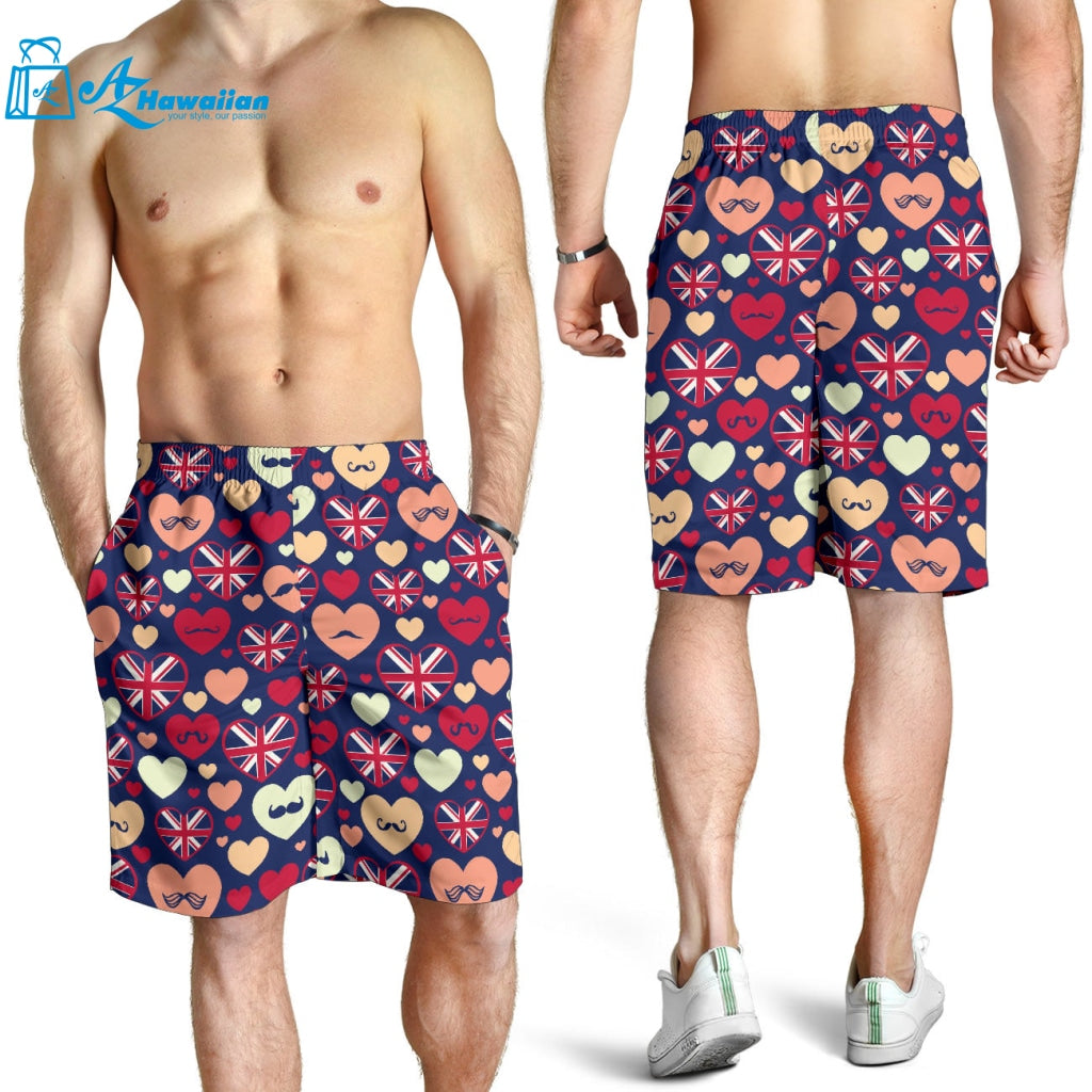 British Pattern Print Design 02 Men Shorts