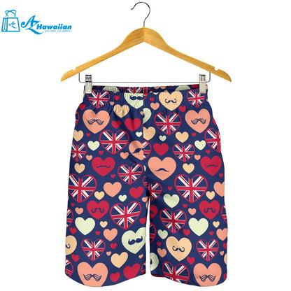 British Pattern Print Design 02 Men Shorts