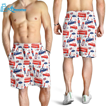 British Pattern Print Design 03 Men Shorts