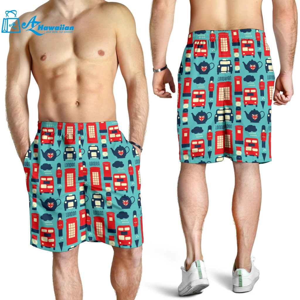 British Pattern Print Design 04 Men Shorts