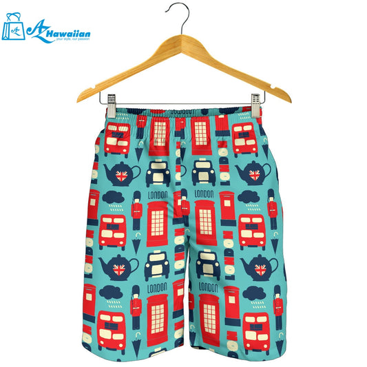 British Pattern Print Design 04 Men Shorts