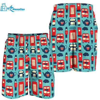 British Pattern Print Design 04 Men Shorts