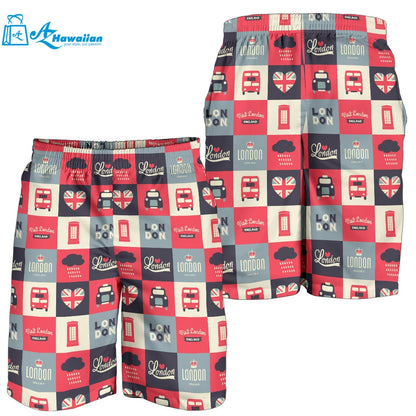 British Pattern Print Design 05 Men Shorts