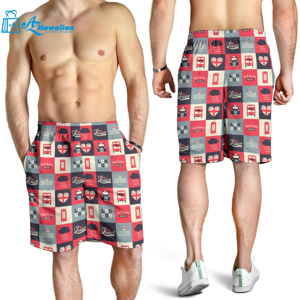 British Pattern Print Design 05 Men Shorts