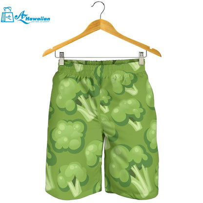 Broccoli Pattern Green Background Men Shorts