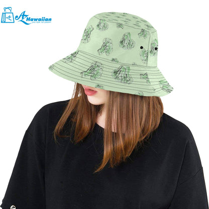 broccoli sketch pattern Unisex Bucket Hat