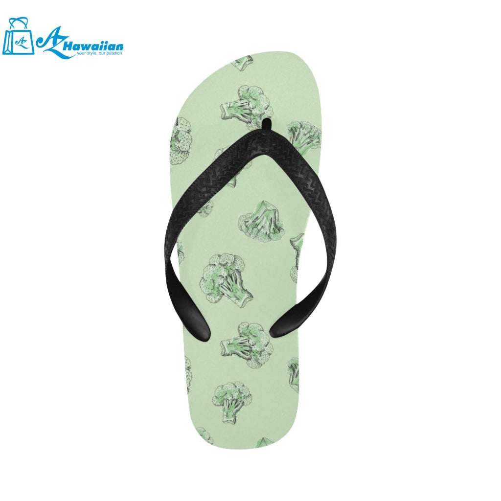 broccoli sketch pattern Unisex Flip Flops