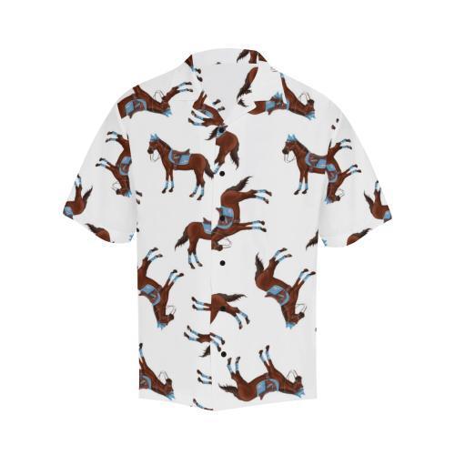 Brown Horse Pattern Hawaiian Shirt