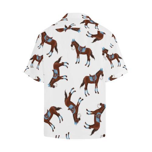 Brown Horse Pattern Hawaiian Shirt