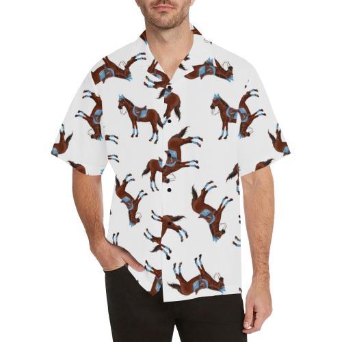 Brown Horse Pattern Hawaiian Shirt