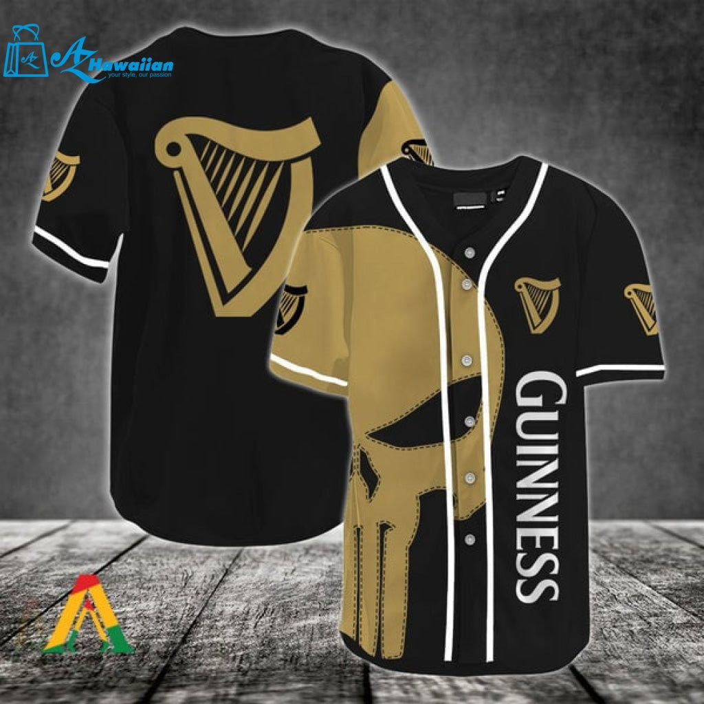 Brown Skull Guinness Baseball Jersey