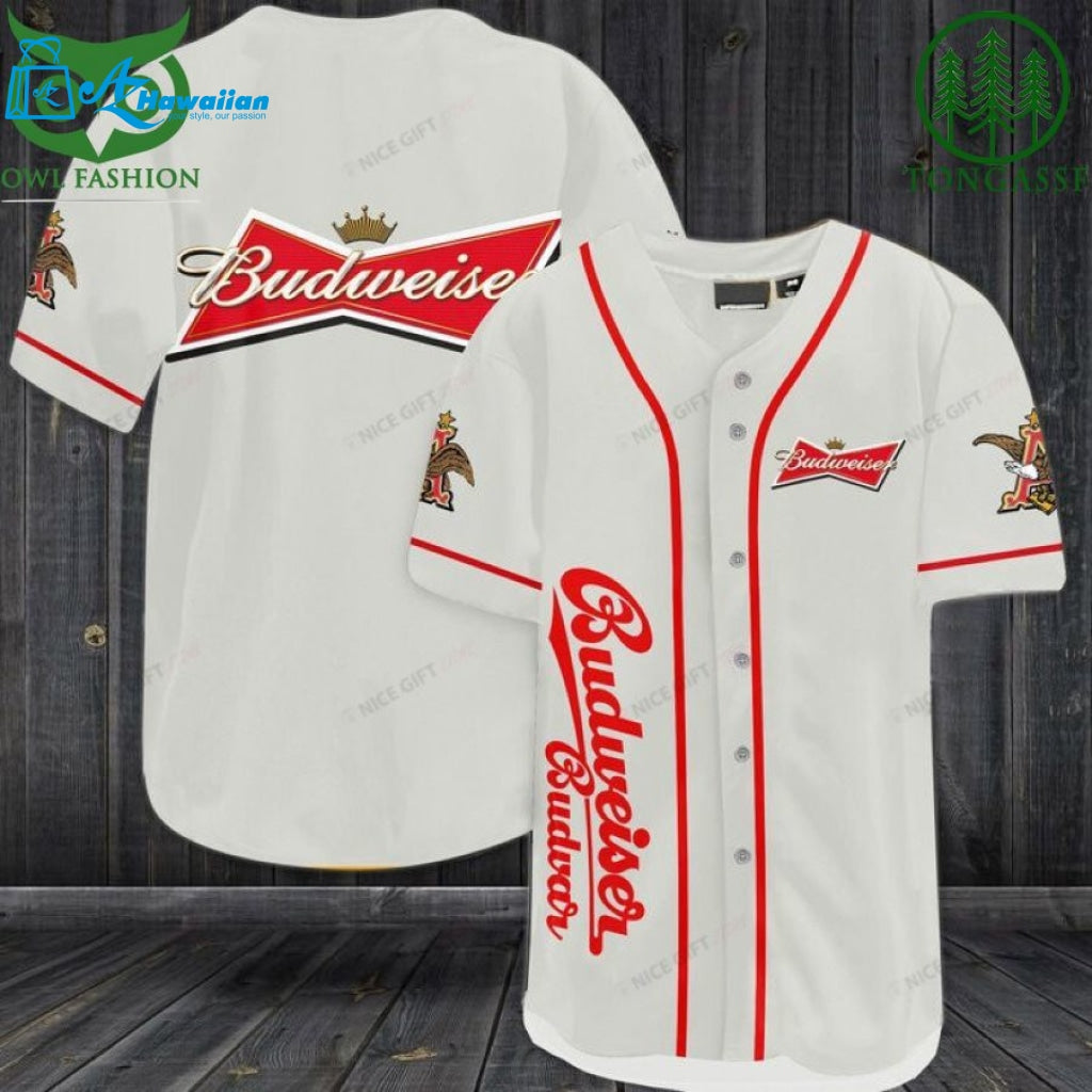 Budweiser Baseball Jersey Shirt