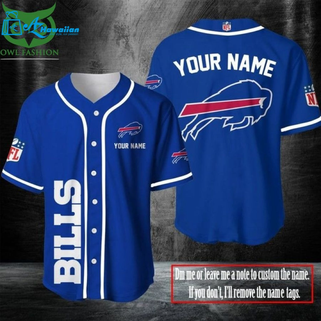 Buffalo Bills Personalized Baseball Jersey Shirt