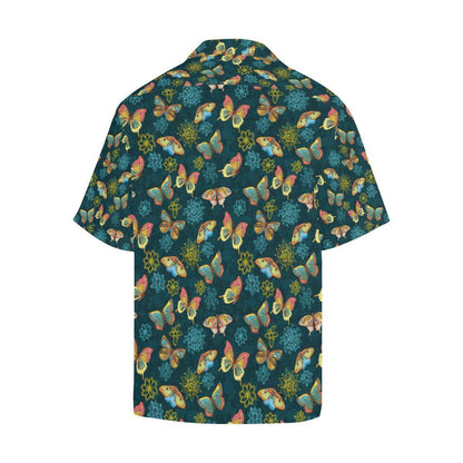 Butterfly Hand Draw Print Pattern Hawaiian Shirt