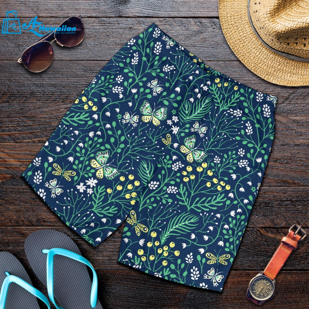 Butterfly Leaves Pattern Men Shorts