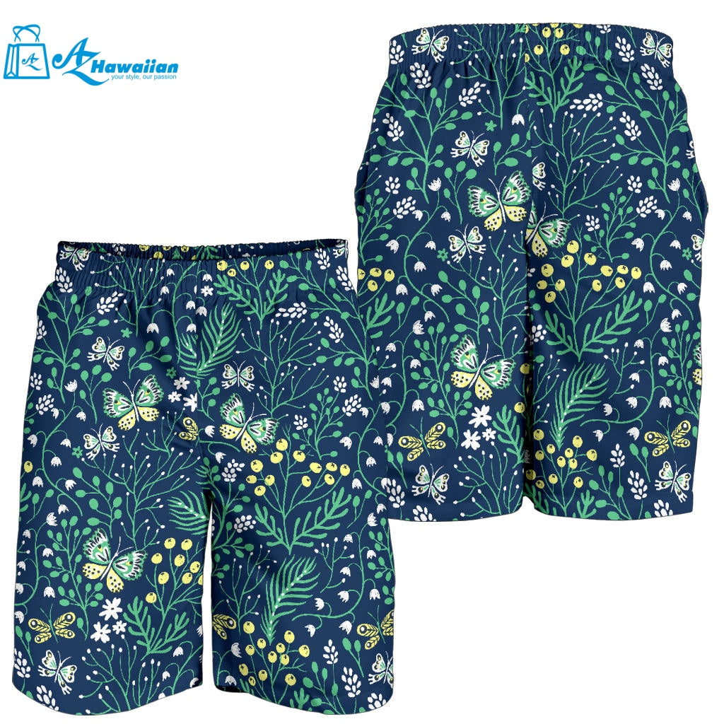 Butterfly Leaves Pattern Men Shorts