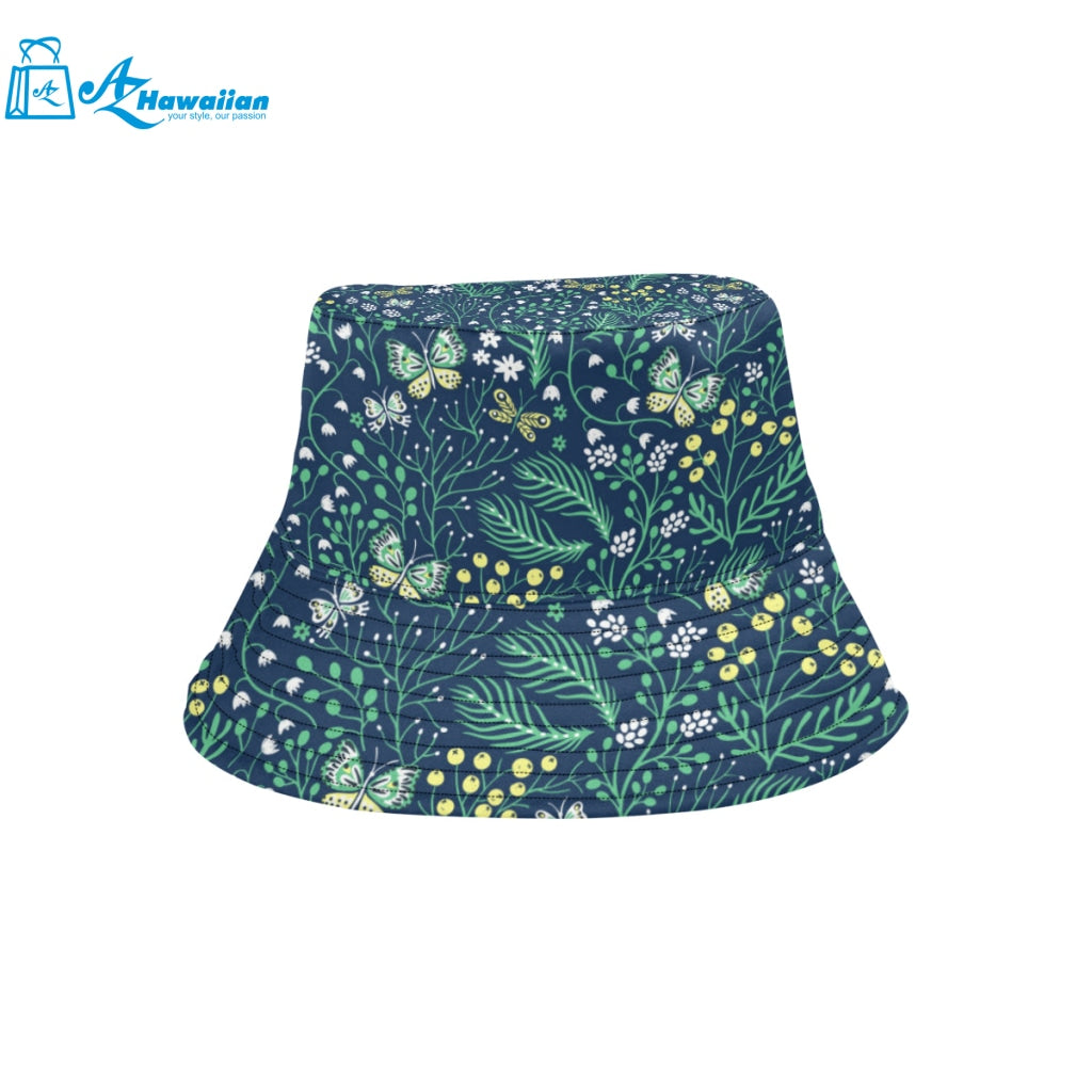 butterfly leaves pattern Unisex Bucket Hat