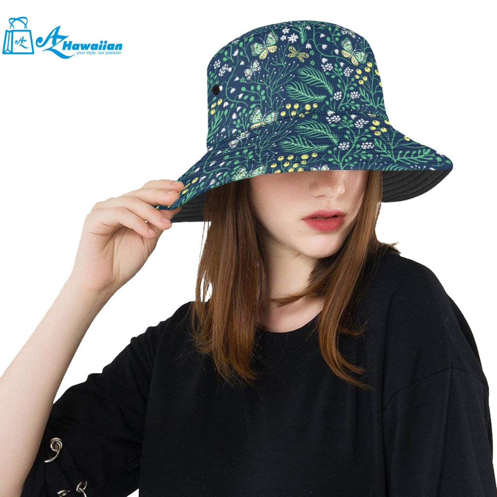 butterfly leaves pattern Unisex Bucket Hat