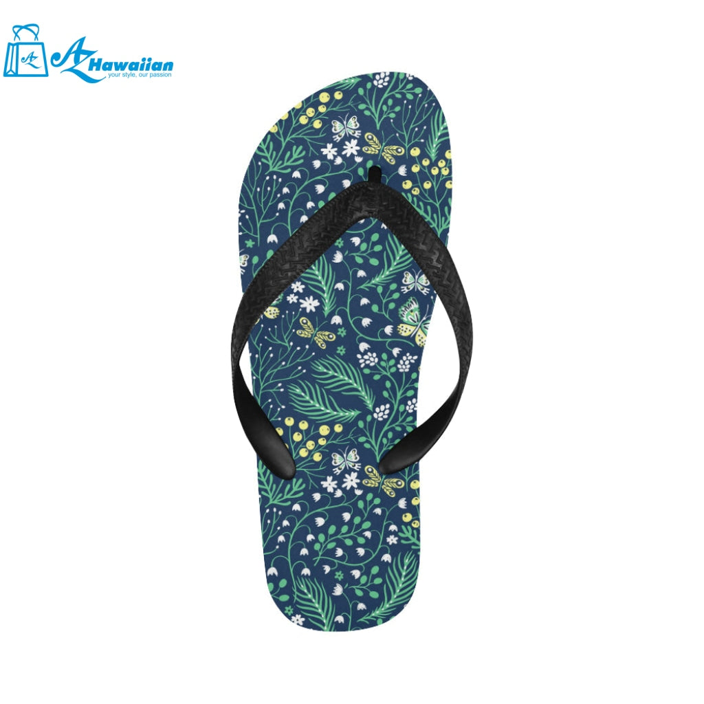 butterfly leaves pattern Unisex Flip Flops