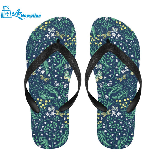 butterfly leaves pattern Unisex Flip Flops