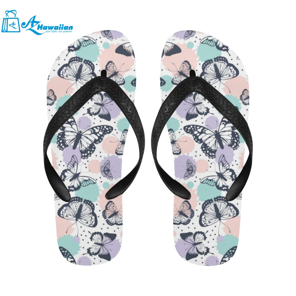 Butterfly pattern Unisex Flip Flops