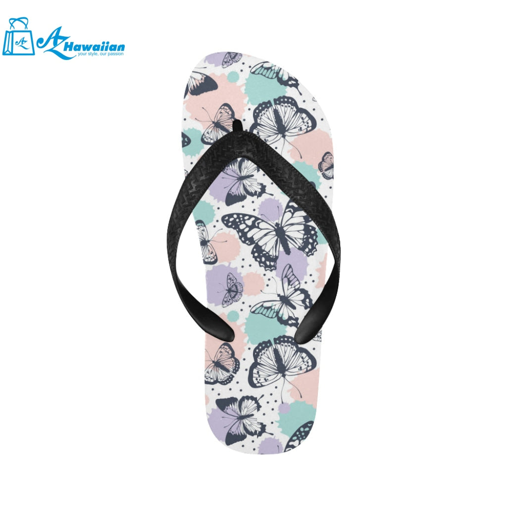 Butterfly pattern Unisex Flip Flops