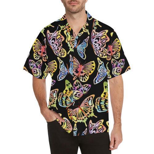 Butterfly Water Color Rainbow Hawaiian Shirt