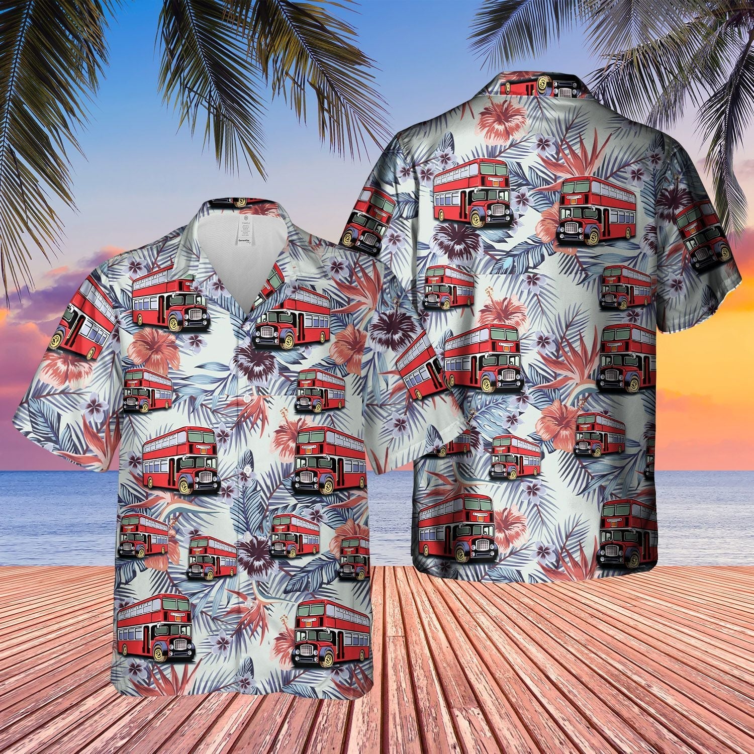 Doubledecker Bus Bristol Lodekka  Blue Awesome Design Unisex Hawaiian Shirt For Men And Women Dhc17063387