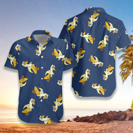 Hawaiian Aloha Shirts Banana Duck Funny