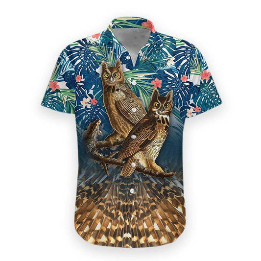  3D Owl Hawaii Shirt