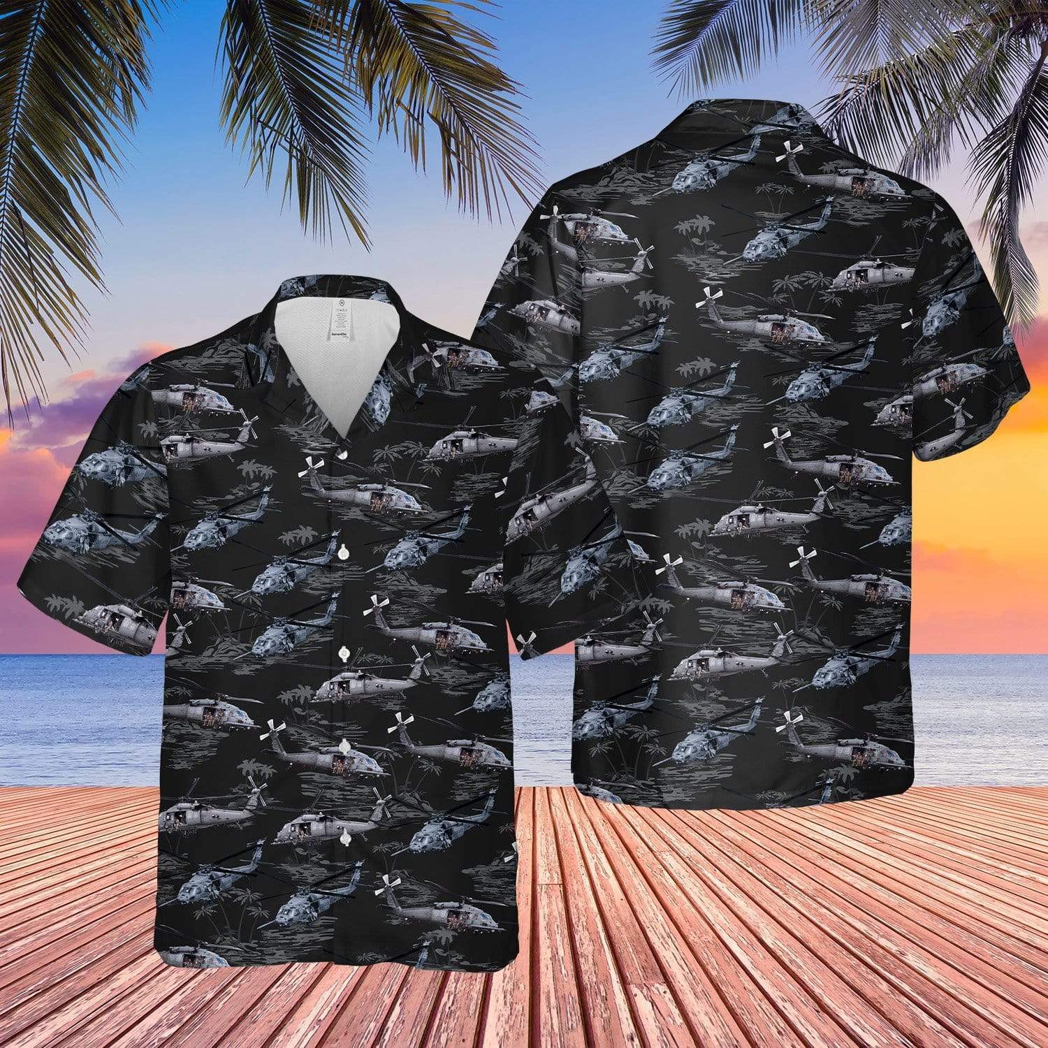 Amazing Black Us Air Force Sikorsky Hh 60 Pave Hawk Unisex Hawaiian Shirts