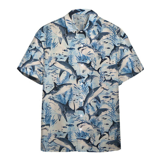  Swimming Sharks 3D Custom Hawaii Shirt