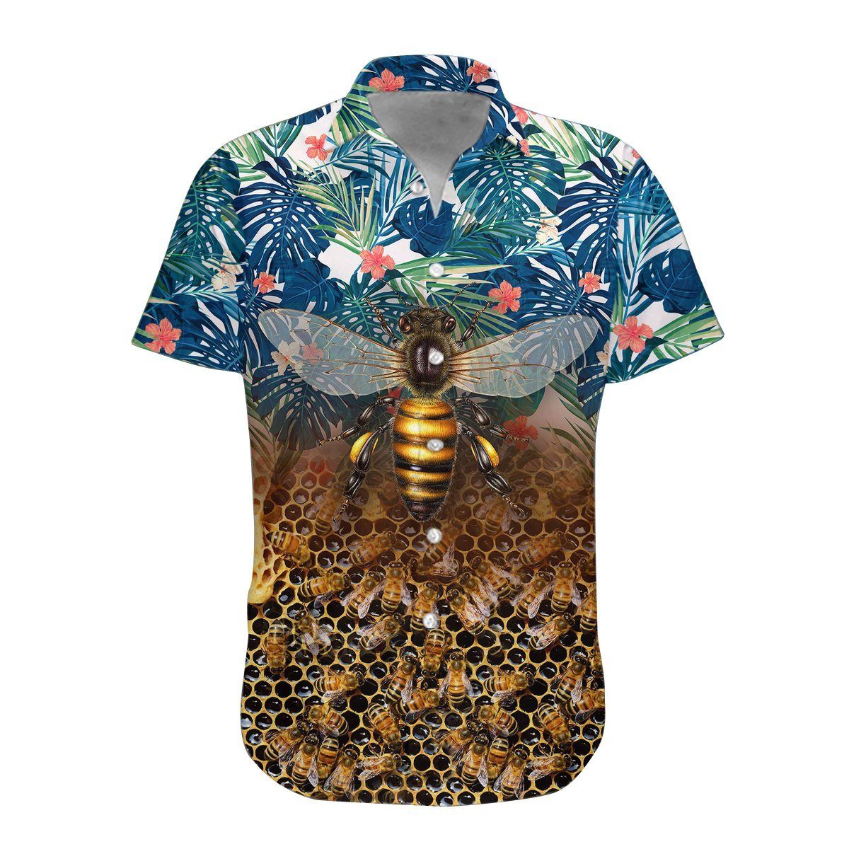  3D Bee Hawaii Shirt