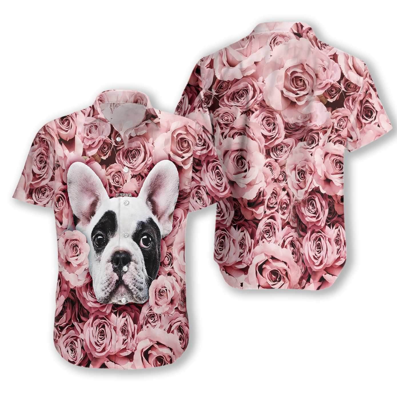 Personalized Dog In The Rose Hawaiian Aloha Shirts #L