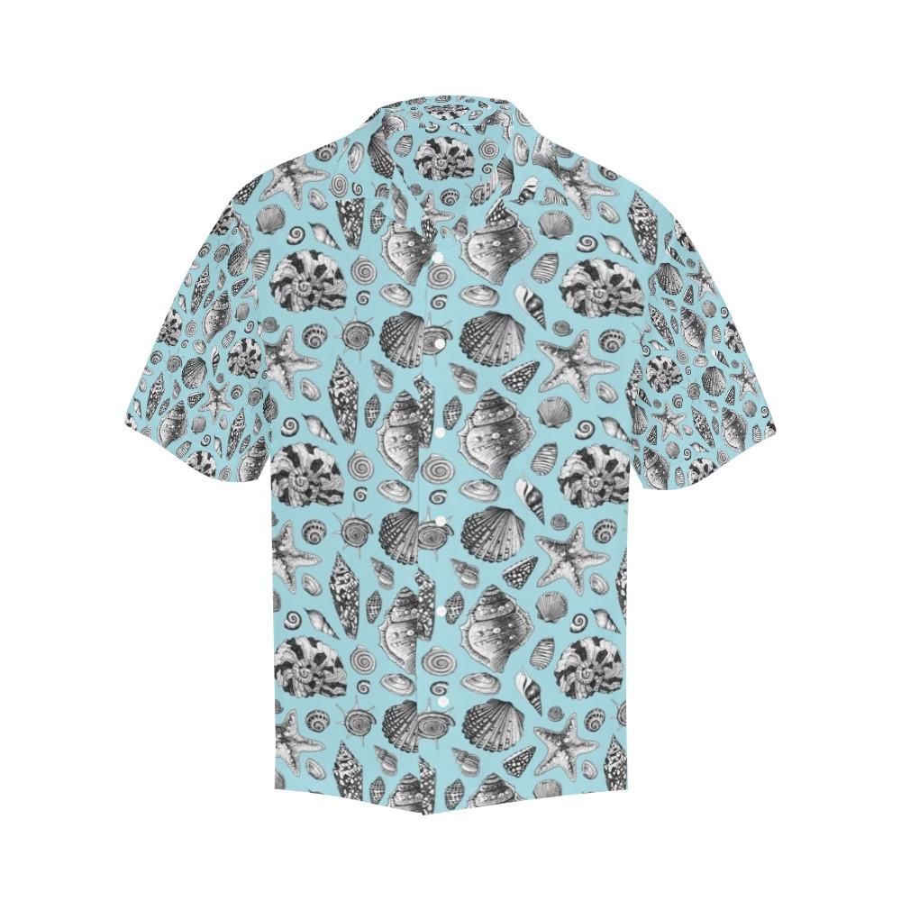 Seashell Beach Print Design Hawaiian Shirt