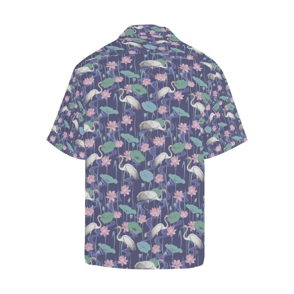 Water Lily Print Design Hawaiian Shirt