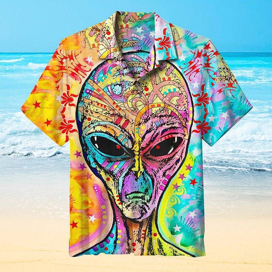 Alien Painting Hawaiian Shirt | For Men & Women | Adult | HW6369