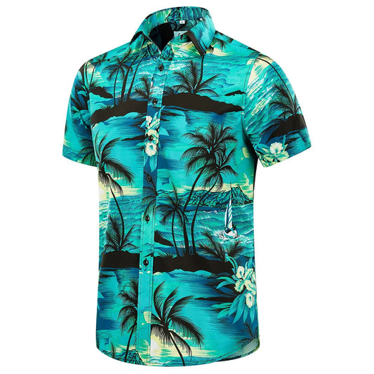 Beach Green Black Unique Design Hawaiian Shirt Dhc18061024