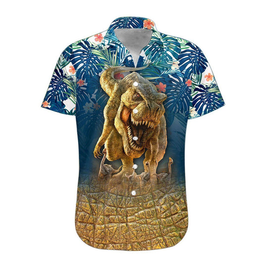  3D T-Rex Hawaii Shirt