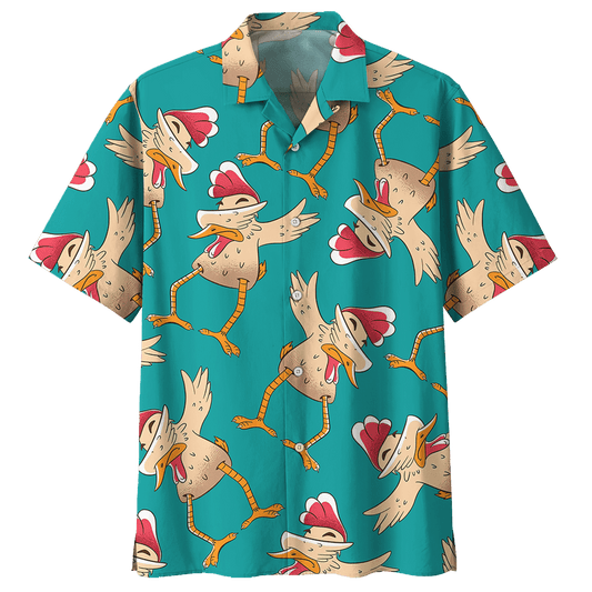 Chicken   Blue Unique Design Unisex Hawaiian Shirt For Men And Women Dhc17063700